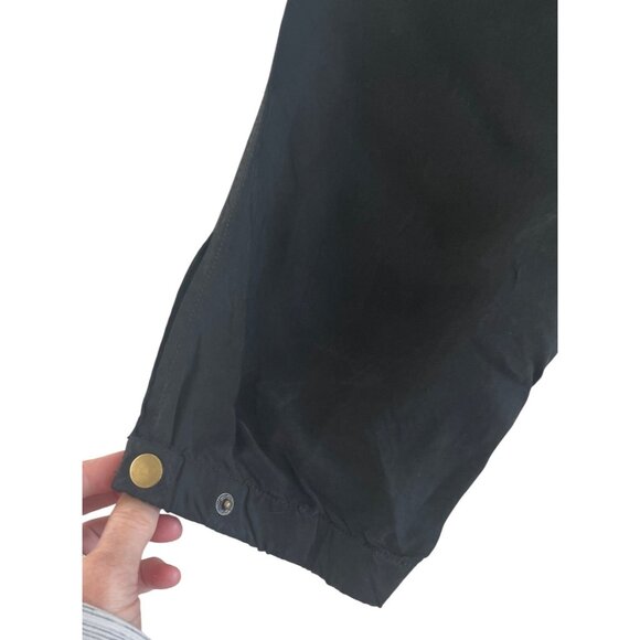 Marrakech Teri Tie Waist Cupro Silk Jogger‎ Pants Black Snap Cuffs Size 29 Chic - Picture 11 of 14